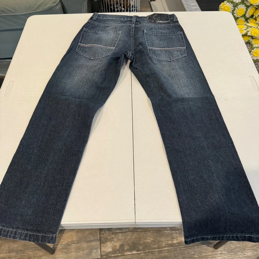 Y2K Southpole SP Collective Mens 30 Dark Wash Straight Leg Jeans Punk Grunge Vtg